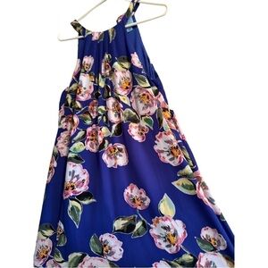 CeCe Purple Dress, Womens 8, Fully Lined, Sleeveless Dress, Pink & White Flowers